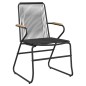 vidaXL Juego de comedor de jardín 3 piezas ratán PVC negro vidaXL Juego de comedor de jardín 3 piezas ratán PVC negro