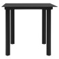 vidaXL Juego de comedor de jardín 3 piezas ratán PVC negro vidaXL Juego de comedor de jardín 3 piezas ratán PVC negro