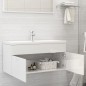 vidaXL Mueble con lavabo madera de ingeniería blanco brillante vidaXL Mueble con lavabo madera de ingeniería blanco brillante