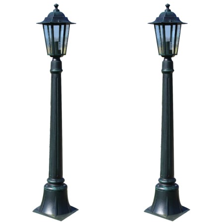 vidaXL Farolas de jardín Preston 2 piezas 105 cm