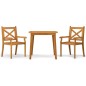 vidaXL Juego de comedor de jardín 3 piezas madera maciza de acacia vidaXL Juego de comedor de jardín 3 piezas madera maciza de acacia