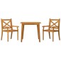 vidaXL Juego de comedor de jardín 3 piezas madera maciza de acacia vidaXL Juego de comedor de jardín 3 piezas madera maciza de acacia