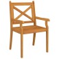 vidaXL Juego de comedor de jardín 3 piezas madera maciza de acacia vidaXL Juego de comedor de jardín 3 piezas madera maciza de acacia