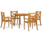 vidaXL Juego de comedor de jardín 5 piezas madera maciza de acacia vidaXL Juego de comedor de jardín 5 piezas madera maciza de acacia