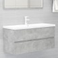 vidaXL Mueble con lavabo madera de ingeniería gris hormigón vidaXL Mueble con lavabo madera de ingeniería gris hormigón