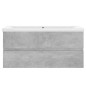 vidaXL Mueble con lavabo madera de ingeniería gris hormigón vidaXL Mueble con lavabo madera de ingeniería gris hormigón