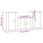 vidaXL Set de muebles de TV 3 pzas madera contrachapada blanco brillo vidaXL Set de muebles de TV 3 pzas madera contrachapada blanco brillo