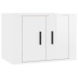 vidaXL Set de muebles de TV 3 pzas madera contrachapada blanco brillo