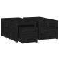 vidaXL Juego de cajas de jardín 4 piezas madera maciza de pino negro vidaXL Juego de cajas de jardín 4 piezas madera maciza de pino negro