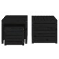 vidaXL Juego de cajas de jardín 4 piezas madera maciza de pino negro vidaXL Juego de cajas de jardín 4 piezas madera maciza de pino negro