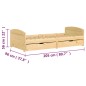 vidaXL Sofá cama con 2 cajones madera maciza pino IRUN 90x200cm vidaXL Sofá cama con 2 cajones madera maciza pino IRUN 90x200cm