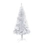 vidaXL Árbol de Navidad preiluminado con luces y bolas plateado 150 cm vidaXL Árbol de Navidad preiluminado con luces y bolas plateado 150 cm