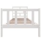 vidaXL Estructura de cama madera maciza de pino blanco 90x200 cm