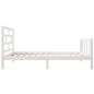 vidaXL Estructura de cama madera maciza de pino blanco 90x200 cm