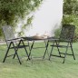 vidaXL Set de comedor de jardín 3 pzas malla metal expandido antracita vidaXL Set de comedor de jardín 3 pzas malla metal expandido antracita