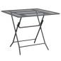vidaXL Set de comedor de jardín 3 pzas malla metal expandido antracita vidaXL Set de comedor de jardín 3 pzas malla metal expandido antracita