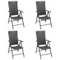 vidaXL Juego de comedor para jardín 5 piezas negro vidaXL Juego de comedor para jardín 5 piezas negro