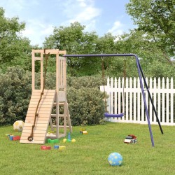 vidaXL Parque infantil de exterior madera maciza de pino