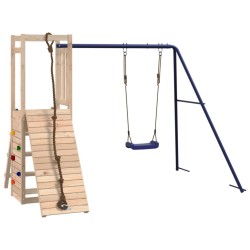 vidaXL Parque infantil de exterior madera maciza de pino