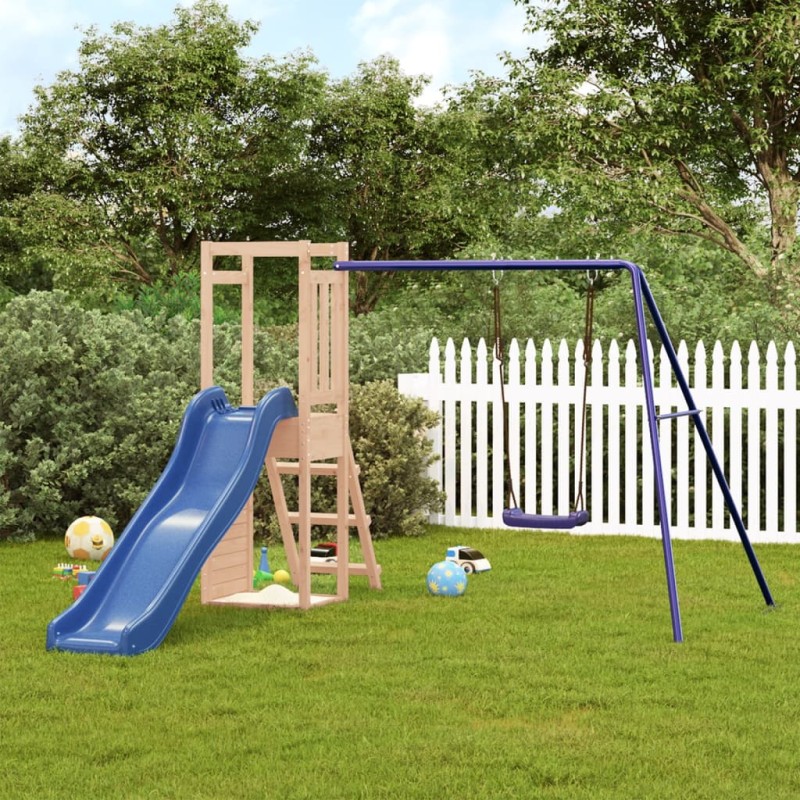 vidaXL Parque infantil de exterior madera maciza de pino vidaXL Parque infantil de exterior madera maciza de pino