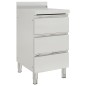 vidaXL Armarios de cocina comercial 3 cajones acero inoxidable 2 uds vidaXL Armarios de cocina comercial 3 cajones acero inoxidable 2 uds