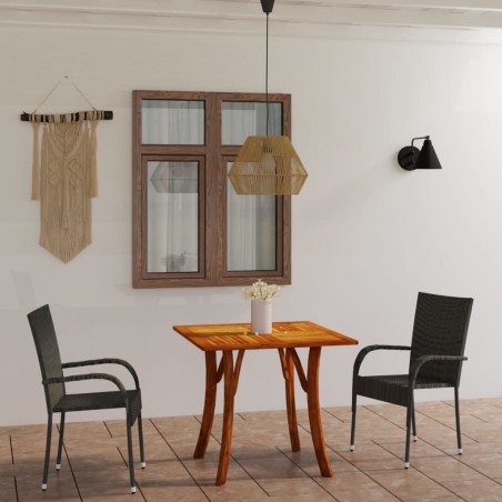 vidaXL Juego de comedor de jardín de 3 piezas gris