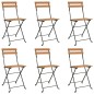 vidaXL Muebles cafetería plegables 7 pzas madera maciza acacia y acero vidaXL Muebles cafetería plegables 7 pzas madera maciza acacia y acero