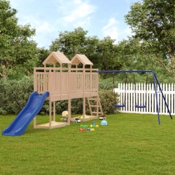 vidaXL Parque infantil de exterior madera maciza de pino
