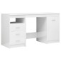 vidaXL Escritorio de madera de ingeniería blanco brillo 140x50x76 cm vidaXL Escritorio de madera de ingeniería blanco brillo 140x50x76 cm