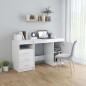 vidaXL Escritorio de madera de ingeniería blanco brillo 140x50x76 cm vidaXL Escritorio de madera de ingeniería blanco brillo 140x50x76 cm