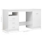 vidaXL Escritorio de madera de ingeniería blanco brillo 140x50x76 cm vidaXL Escritorio de madera de ingeniería blanco brillo 140x50x76 cm