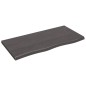 vidaXL Encimera baño madera maciza tratada gris oscuro 100x50x(2-4) cm vidaXL Encimera baño madera maciza tratada gris oscuro 100x50x(2-4) cm