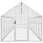 vidaXL Pajarera de aluminio color plateado 1,79x8x1,85 m