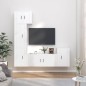 vidaXL Set de muebles para TV 5 piezas madera contrachapada blanco