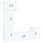 vidaXL Set de muebles para TV 5 piezas madera contrachapada blanco