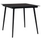 vidaXL Set de comedor de jardín 5 pzas cuerda de algodón y acero negro vidaXL Set de comedor de jardín 5 pzas cuerda de algodón y acero negro