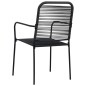 vidaXL Set de comedor de jardín 5 pzas cuerda de algodón y acero negro vidaXL Set de comedor de jardín 5 pzas cuerda de algodón y acero negro