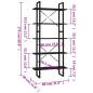 vidaXL Estantería de 5 niveles madera de ingeniería negra 80x30x175 cm vidaXL Estantería de 5 niveles madera de ingeniería negra 80x30x175 cm
