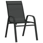 vidaXL Juego de comedor para jardín 7 piezas negro vidaXL Juego de comedor para jardín 7 piezas negro