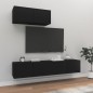 vidaXL Set de muebles para TV 3 piezas madera contrachapada negro vidaXL Set de muebles para TV 3 piezas madera contrachapada negro