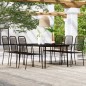 vidaXL Juego de comedor de jardín 7 piezas negro vidaXL Juego de comedor de jardín 7 piezas negro