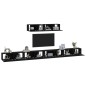 vidaXL Set de muebles para TV 6 piezas madera contrachapada negro vidaXL Set de muebles para TV 6 piezas madera contrachapada negro