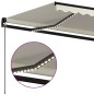 vidaXL Toldo retráctil manual con LED color crema 450x300 cm vidaXL Toldo retráctil manual con LED color crema 450x300 cm