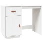 vidaXL Escritorio y armarios madera maciza de pino blanco 135x50x75 cm vidaXL Escritorio y armarios madera maciza de pino blanco 135x50x75 cm