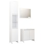 vidaXL Juego de muebles de baño 3 pzas madera ingeniería blanco brillo vidaXL Juego de muebles de baño 3 pzas madera ingeniería blanco brillo