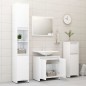 vidaXL Juego de muebles de baño 3 pzas madera ingeniería blanco brillo vidaXL Juego de muebles de baño 3 pzas madera ingeniería blanco brillo