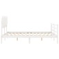 vidaXL Estructura de cama con cabecero madera maciza blanco 140x200 cm vidaXL Estructura de cama con cabecero madera maciza blanco 140x200 cm