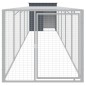 vidaXL Gallinero con corral acero galvanizado gris 110x609x110 cm vidaXL Gallinero con corral acero galvanizado gris 110x609x110 cm