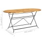 vidaXL Comedor de jardín plegable 9 piezas de madera maciza de acacia