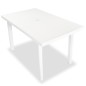 vidaXL Juego de comedor de jardín 7 piezas plástico blanco vidaXL Juego de comedor de jardín 7 piezas plástico blanco